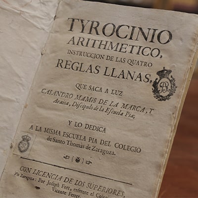 La portada del Tyrocinio Arithmetico.