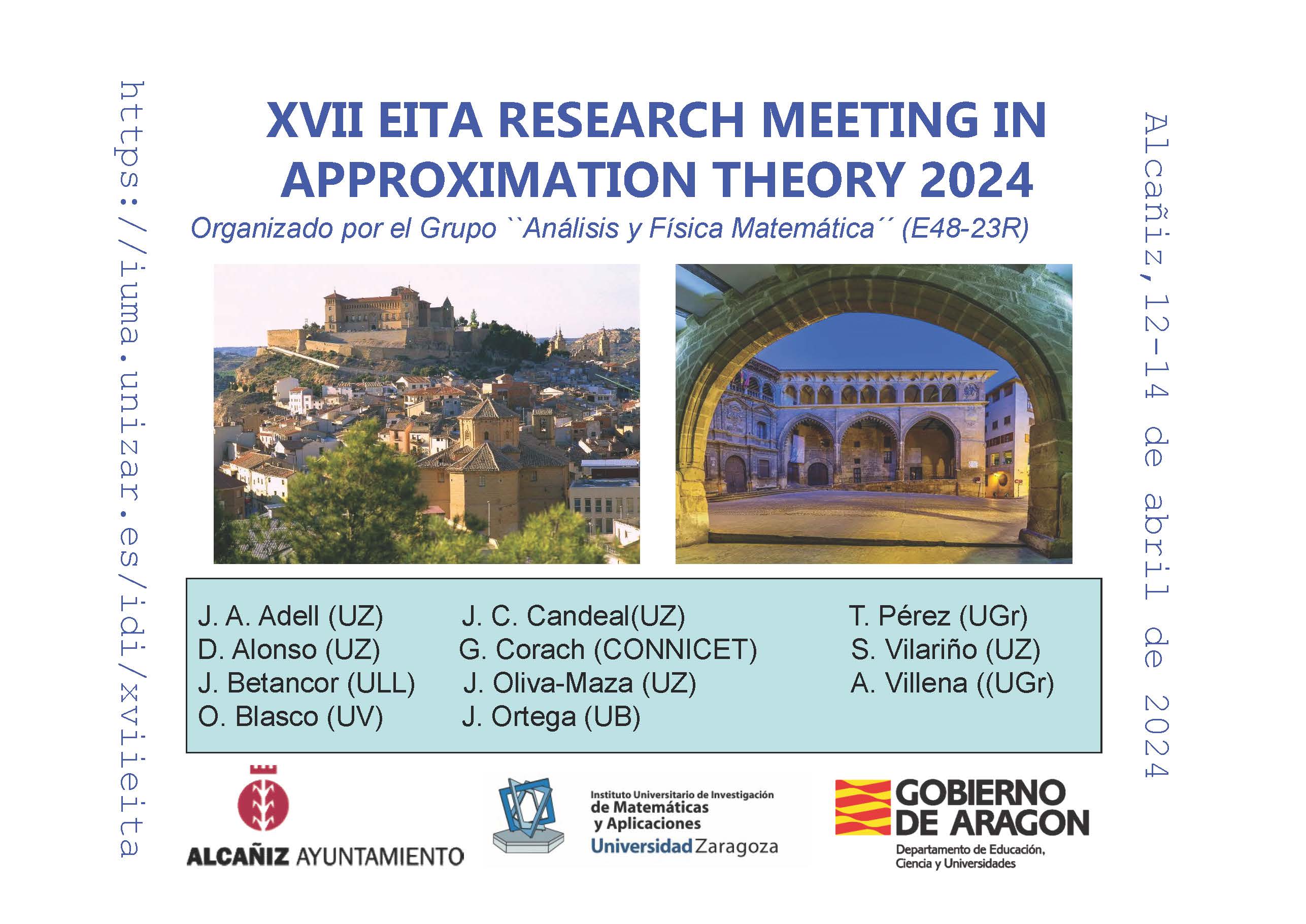 XVII edición de los Encuentros de Investigación en Teoría de la Aproximación (EITA)