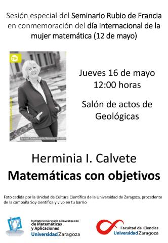 SESRF Sesión especial del Seminario Rubio de Francia por el Día Internacional de la Mujer Matemática