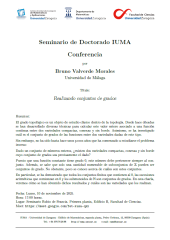 Seminario de Doctorado IUMA 10-11-2025